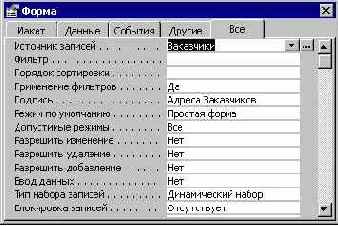 Построение форм